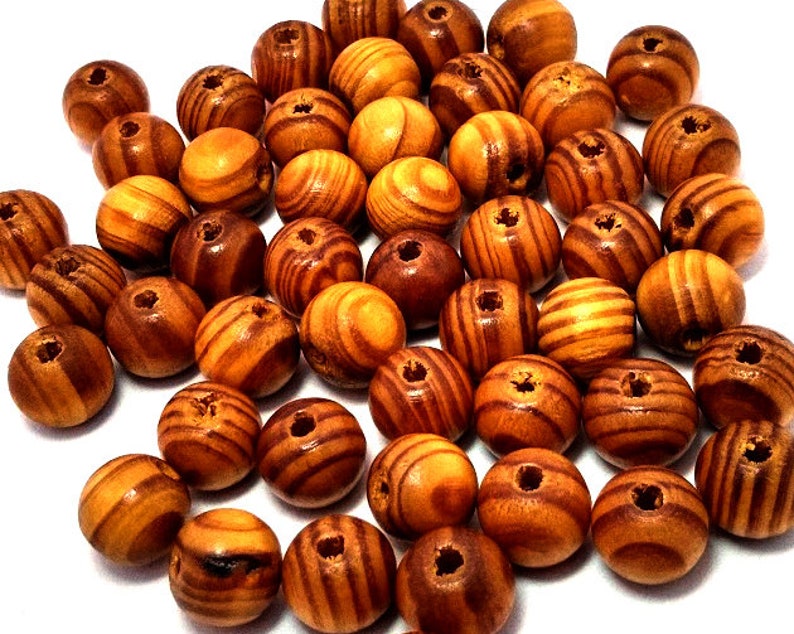 50 Brown Wood Beads Burlywood Beads Wooden Beads Round Etsy