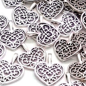 Wholesale SUNNYCLUE 1 Box 100Pcs Stainless Steel Heart Charms Hearts Charm  Love Small Double Sided Puffy Valentine Mother's Day Charms for Jewelry  Making Charm Necklace Bracelet Earrings DIY Supplies 12x9mm 