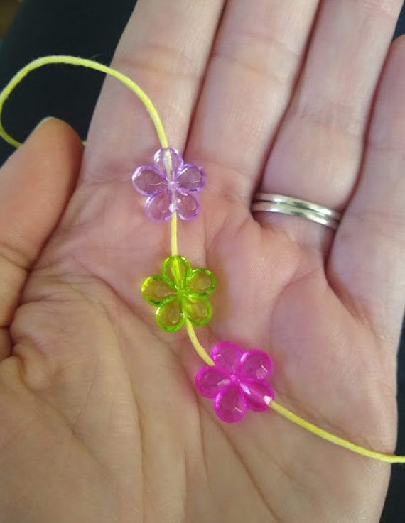 500 Mixed Colour Transparent Acrylic Flower Beads 14mm DIY Bracelet Earring  Bead