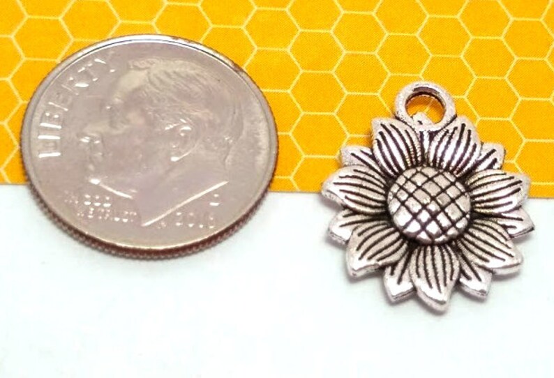 sunflower charms in bulk