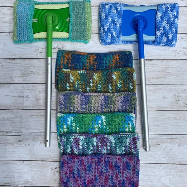 Swiffer Duster Reusable Mop Pads, crochet 100% cotton eco-friendly dust covers