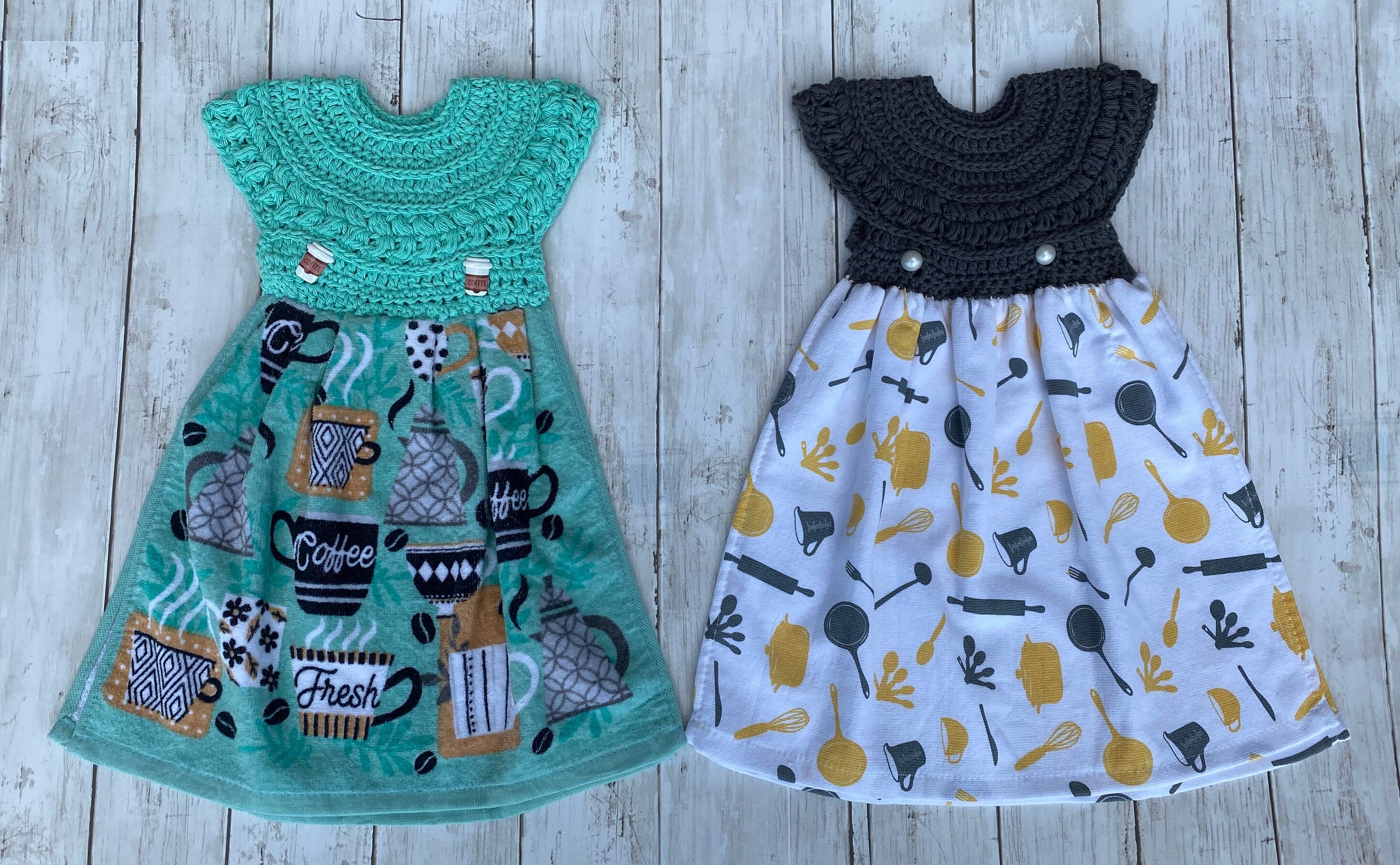 Vestiditos tejidos para toallas de cocina hotsell