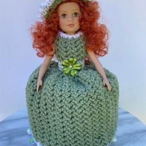 Doll Toilet Paper Covers, Bathroom Decor, Crochet Toilet Paper Holders, Bathroom Home Decor, Housewarming Gifts Green