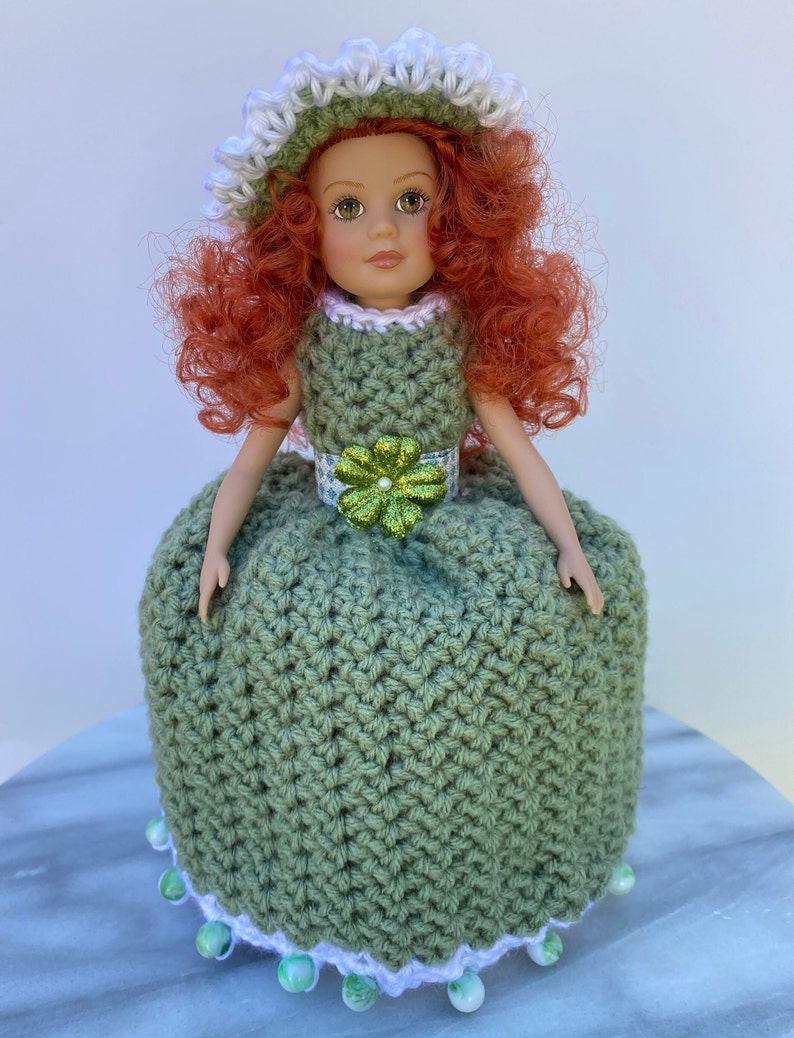 Doll Toilet Paper Covers, Bathroom Decor, Crochet Toilet Paper Holders, Bathroom Home Decor, Housewarming Gifts Green