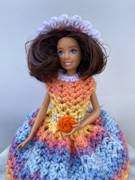 Crochet barbie toilet paper cover new arrivals