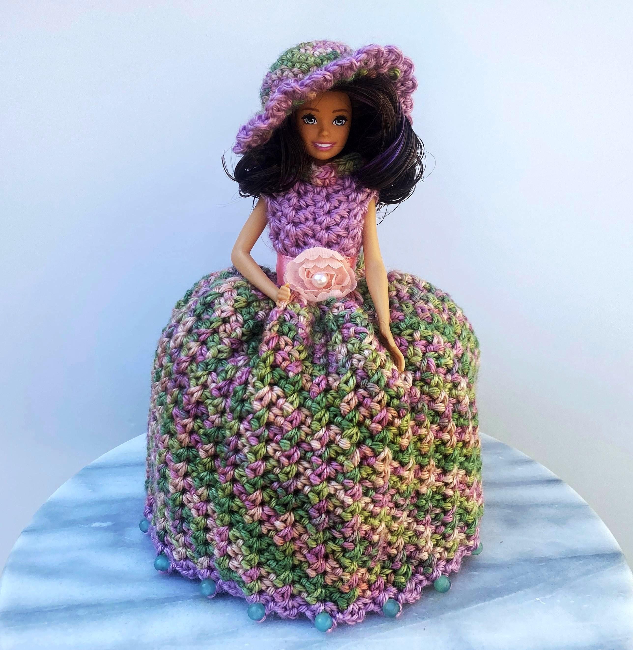 crochet toilet paper dress Barbie Dress Toilet Paper Cover P3|Easy Crochet Barbie Dress Toilet Paper  Cover|Crochet Barbie Dress
