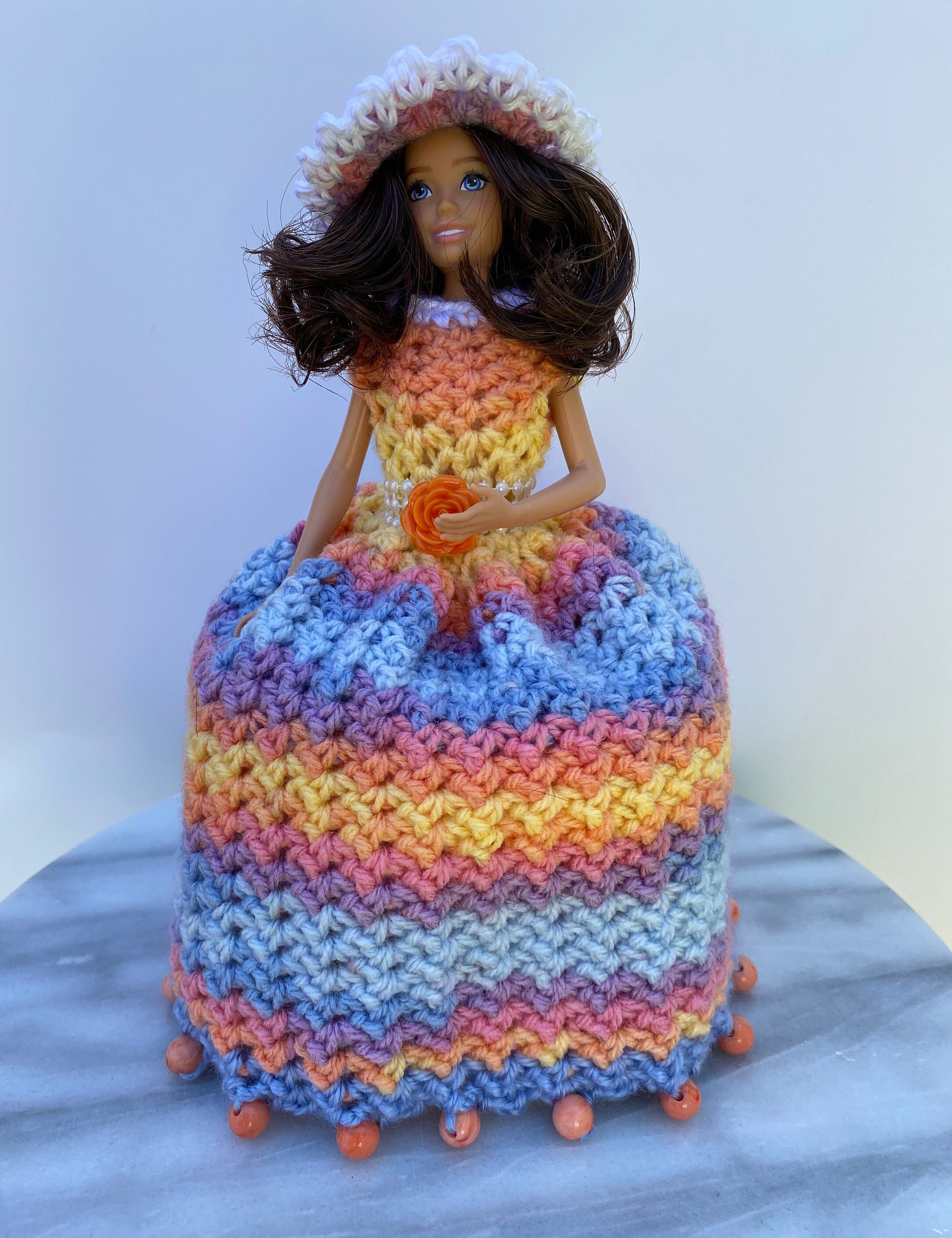 Crochet toilet paper cover barbie new arrivals