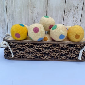 Wool Laundry Dryer Balls , 100% Wool Dryer Balls Set of 3. Lavender Scented or Unscented.