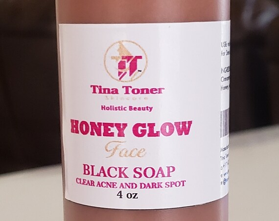 Honey Glow Face black soap 4 oz