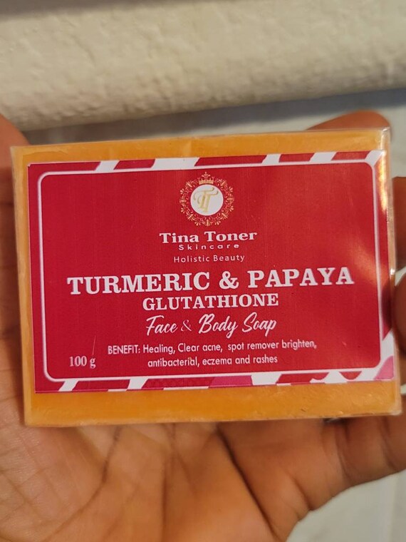 5 Turmeric Glutathione,papaya soap 5 piece.