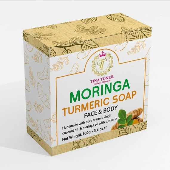 Moringa Turmeric herbal soap/ organic 100g bar
