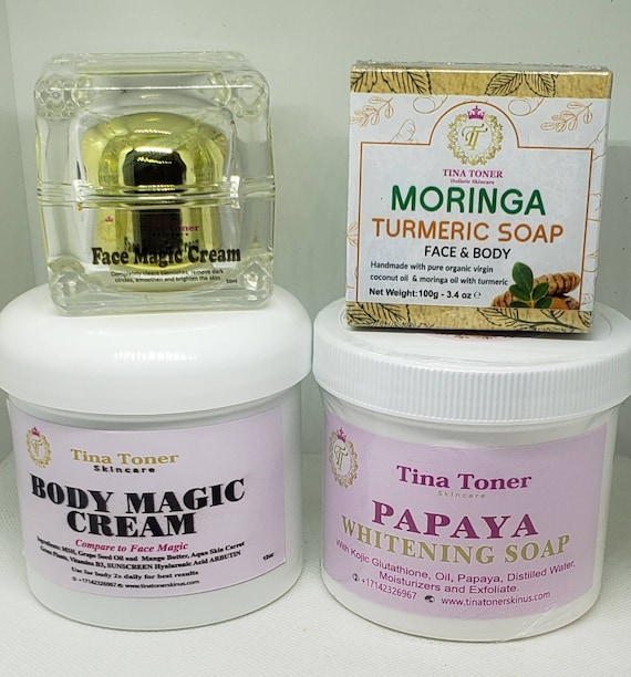 Body magic Extra Brightening set of 3 with free face soap