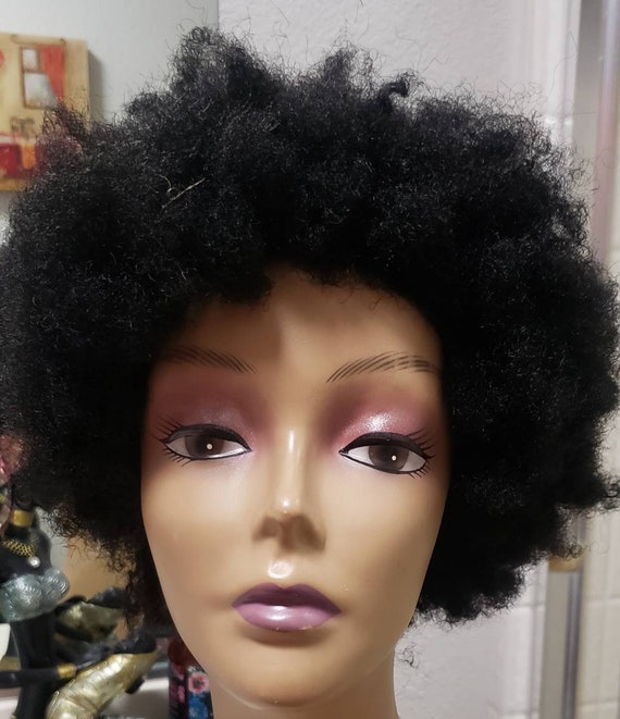 Short afro wig black