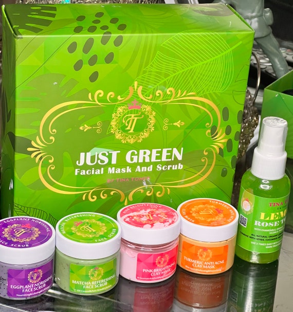 DEAL SPECIAL Just Green mask with toner set  facial treatment