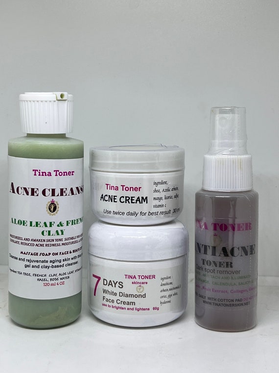 Brightening face set with acne treatment