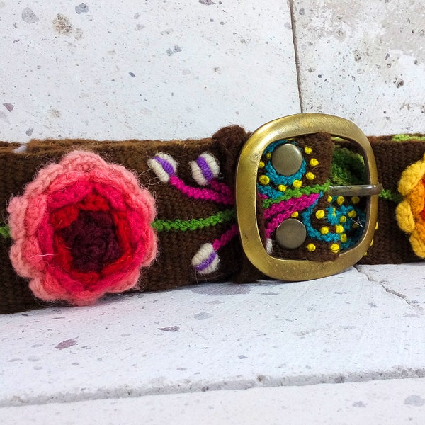 Garden Belts - Hand embroidered with 100% sheep wool