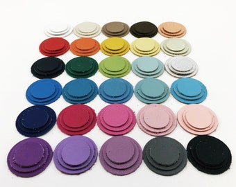 Leather Earring Blanks: Round Die Cut Shapes, Metallic & Colored Circles
