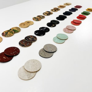 Cork Circle Die Cuts: Natural Cork Fabric Earring Blanks