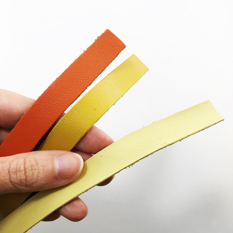 Leather Strips // Strap // Die Cut // Colored Leather Craft Etsy