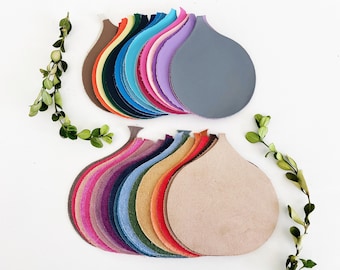 Colored Leather Circles: 2-Ounce Leather Pieces for Crafts
