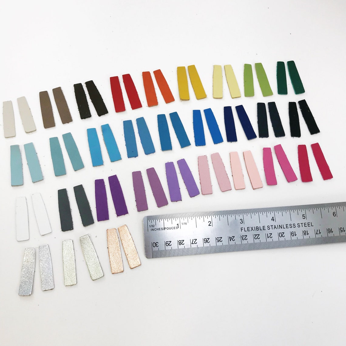 Tapered Strips // Leather Pieces // Leather Supplies // DIY Etsy Canada