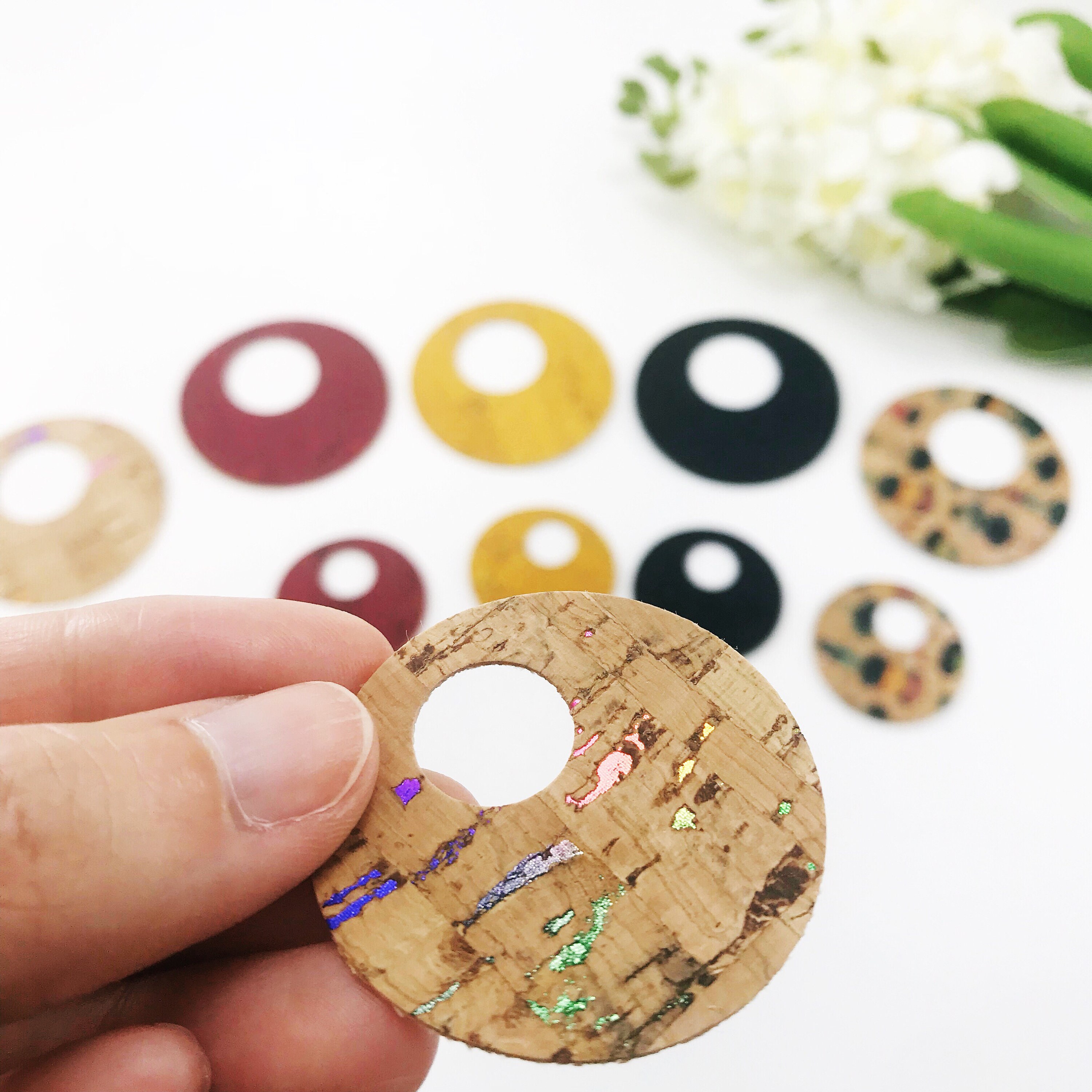 Colored Cork Circle Die Cut Small and Large Cork Rounds With Etsy Canada