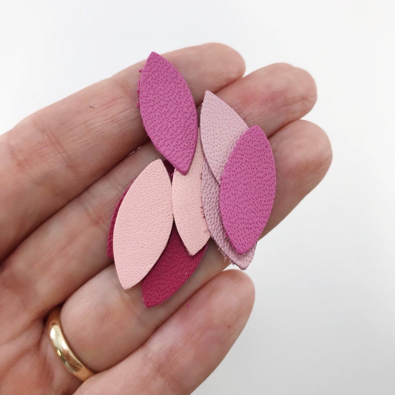 Leaf Shape Pre Cut Die Cut Leather Earring Supplies Petal Etsy Canada