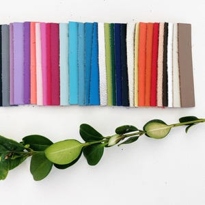 Leather Strip Die Cut: Metallic & Colored Smooth Leather Bar, 2.5&quot; x 0.5&quot;