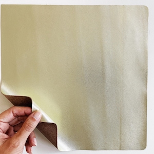Metallic Gold Leather Pieces: 11 Sizes for Crafts, Pockets, Linings