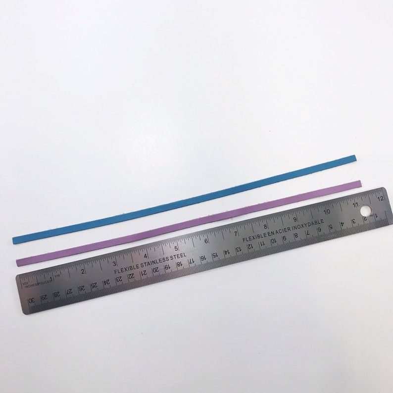 Thin Colored Die Cut Leather Leather Strips Leather Working Etsy Canada