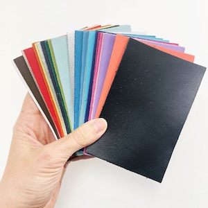 Fornitura di pelle, fogli in pelle colorata, pelle per l’artigianato, materiale per la lavorazione della pelle, pelle di vacchetta, rettangoli in pelle fustellati, pelle flessibile