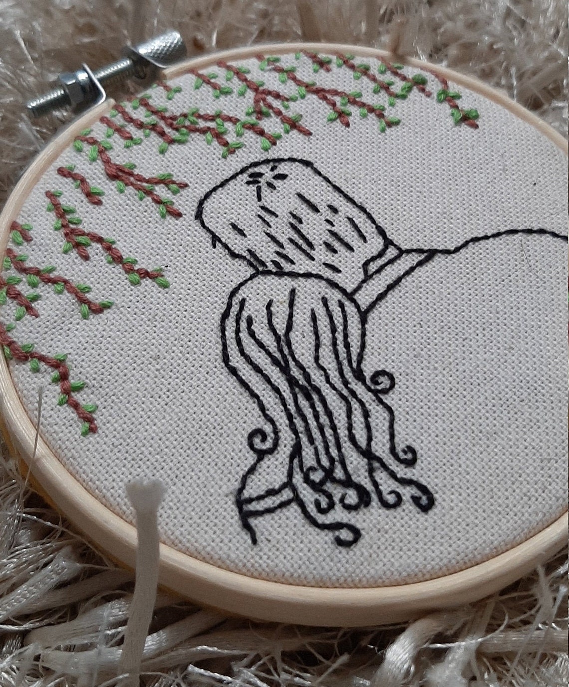 Mini couple embroidery. Romantic design. Embroidery hoop. Wall Etsy