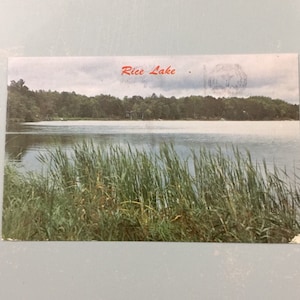 Vintage WI Postcard Rice Lake Spooner Wisconsin