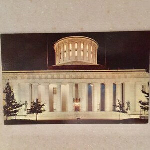 Postal antigua del edificio del Capitolio del estado de Columbus, Ohio