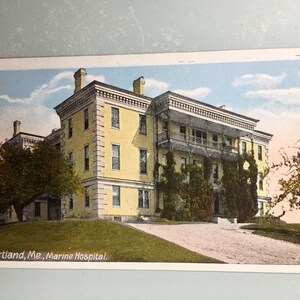 Cartolina d'epoca Portland Maine Marine Hospital ME