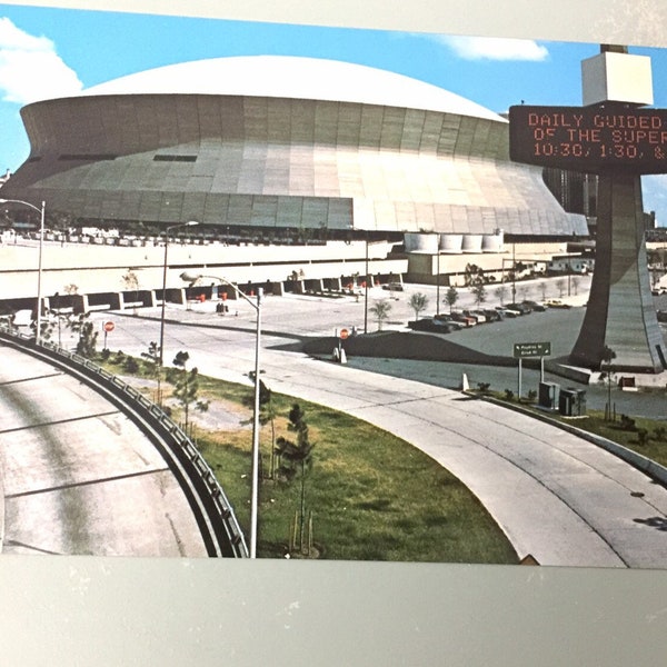 Vintage Postcard Superdome Stadium New Orleans NOLA Over Size