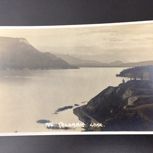 Vintage Postcard Columbia Lake Canada along the Line of the Canadian Pacific Railway RPPC