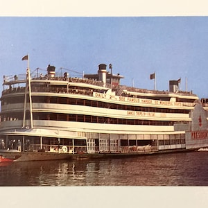 Cartão postal vintage, cruzeiro turístico em Nova Orleans, Louisiana, S S President