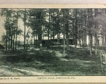 Vintage Postcard Earlville PA Locust Hall Berks County PA