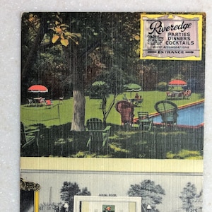 Vintage Postkarte mit der Aufschrift PA Riveredge Inn and Restaurant