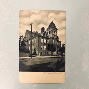 Cartão postal vintage Allentown PA High School Escola da Pensilvânia