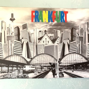 Vintage Postcard Frankfurt Germany Collage Over Size Card