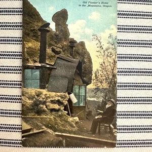 Vintage Postcard Oregon Pioneer House in the Mountains