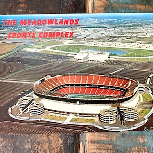 Postal antigua de Nueva Jersey: complejo deportivo del estadio Meadowlands