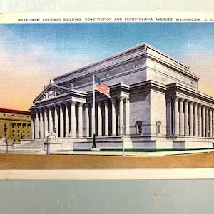 Edifício de Arquivos de Cartões Postais Antigos Washington DC