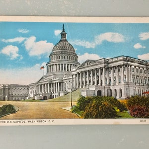 Cartão postal vintage Washington D C O edifício do Capitólio dos EUA