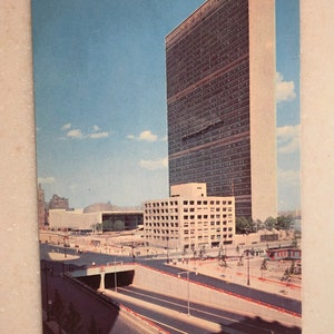 Cartolina d'epoca La sede delle Nazioni Unite a New York NY
