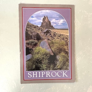 Cartão postal vintage Shiprock Mew México Over Size 1998