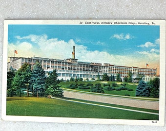 Vintage Postcard Hershey Chocolate Corporation East View Hershey PA 1938