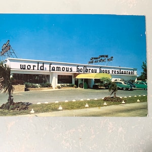 Vintage Postkarte Hallandale FL Restaurant Hofbräu Haus Miami Restaurant